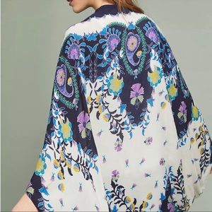 Anthropologie Floral Kimono One Size